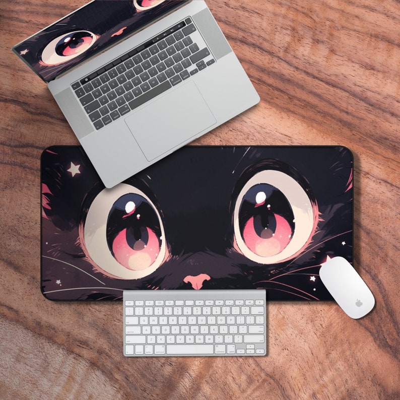 Gaming Accessories Officeworks - Anime Sevimli Kedi Mouse Pad 900x400