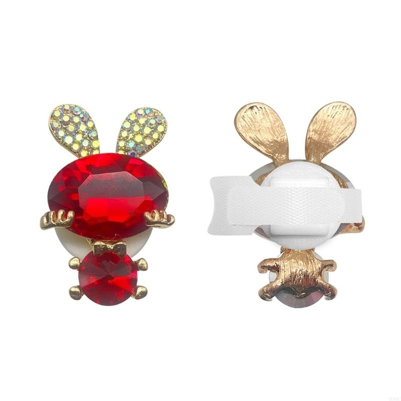 Gaming Headphone Accessories - 2 Parça Şık Rhinestones Tavşan Kulaklık