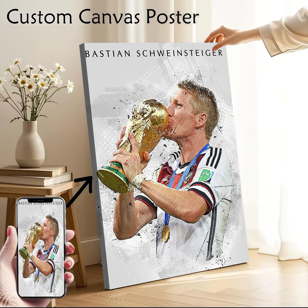 Gaming Accessories Decor - Bastian Schweinsteiger tuval posteri özelleştirilebilir resimler