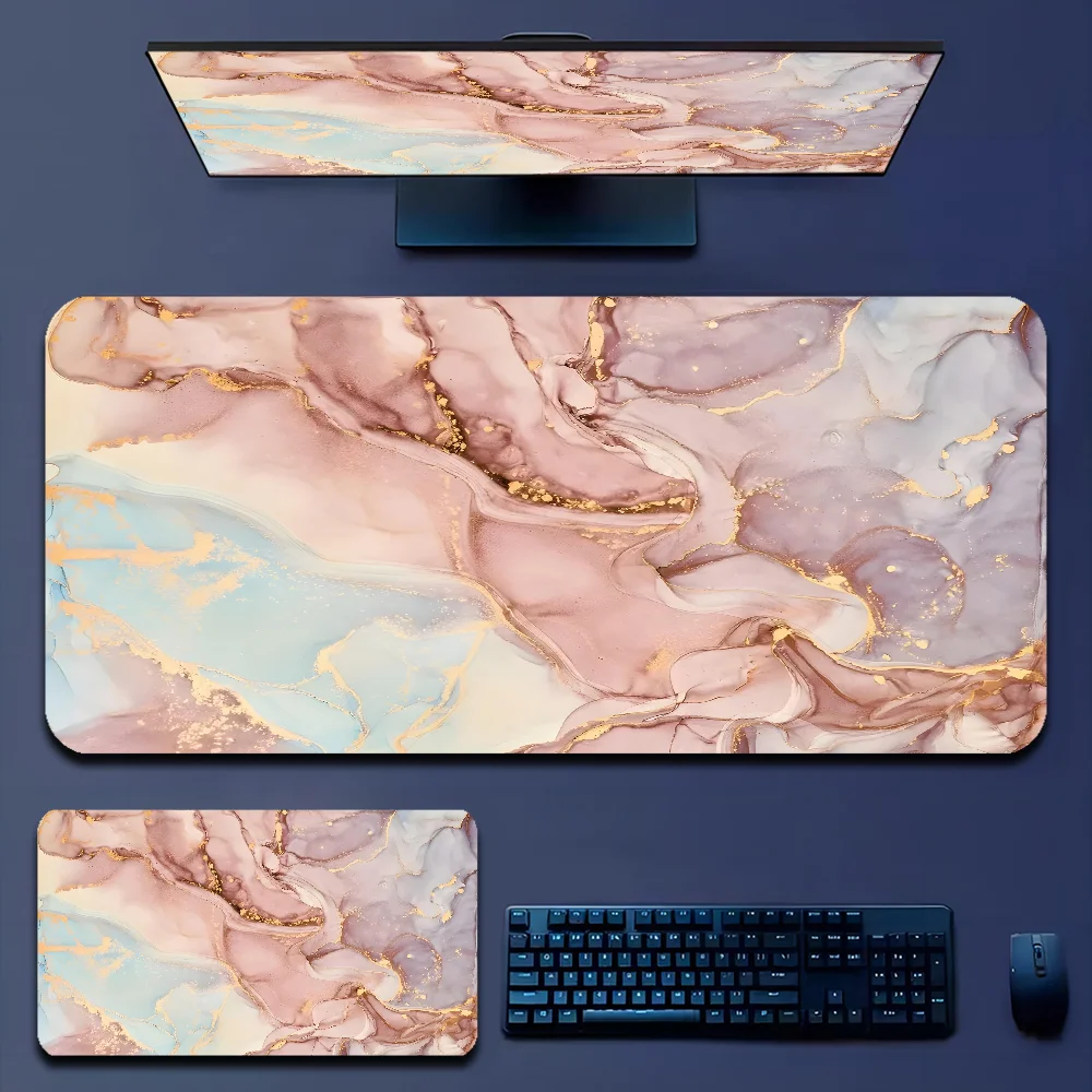 Gaming Accessories Officeworks - Büyük Moda Mermer Mouse Pad 900x400