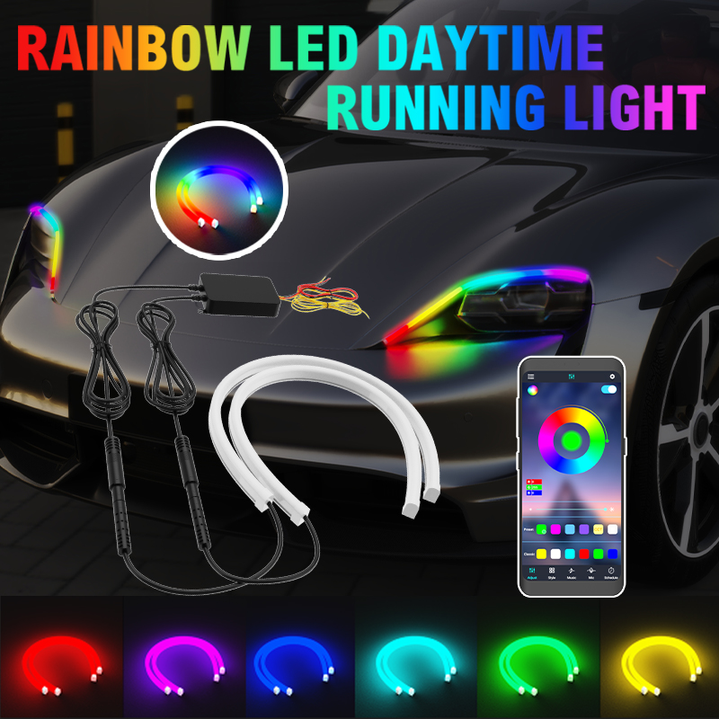 Rgb Hub Sync - 2 ADET 30/45/60cm DRL Araba LED
