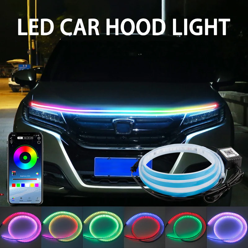 Rgb Hub Sync - 120/150/180cm Araba Kaputu Dekoratif Işık APP