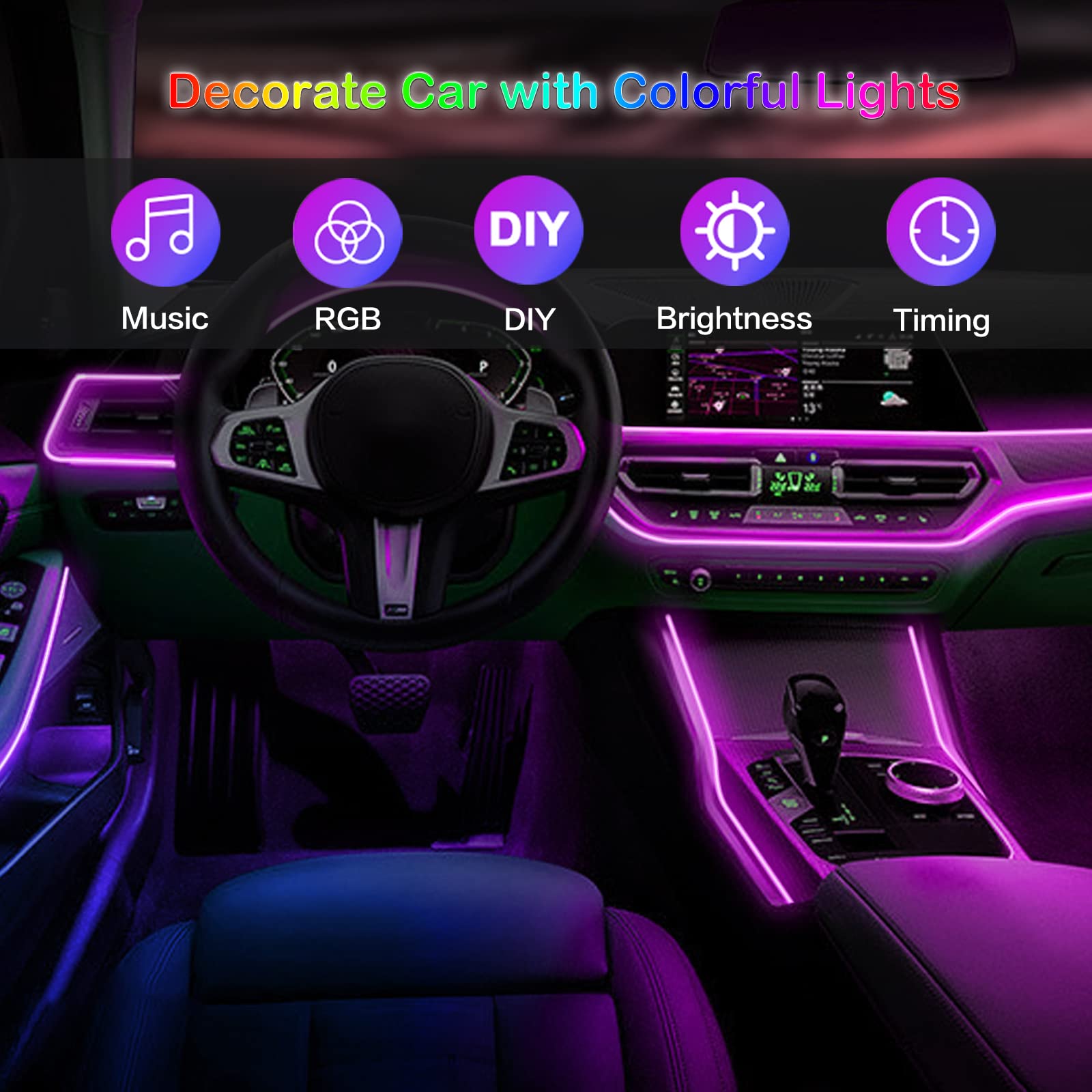 LED araç İç ortam şerit işıkla - Rgb Hub Sync incelemesi ve fiyatı