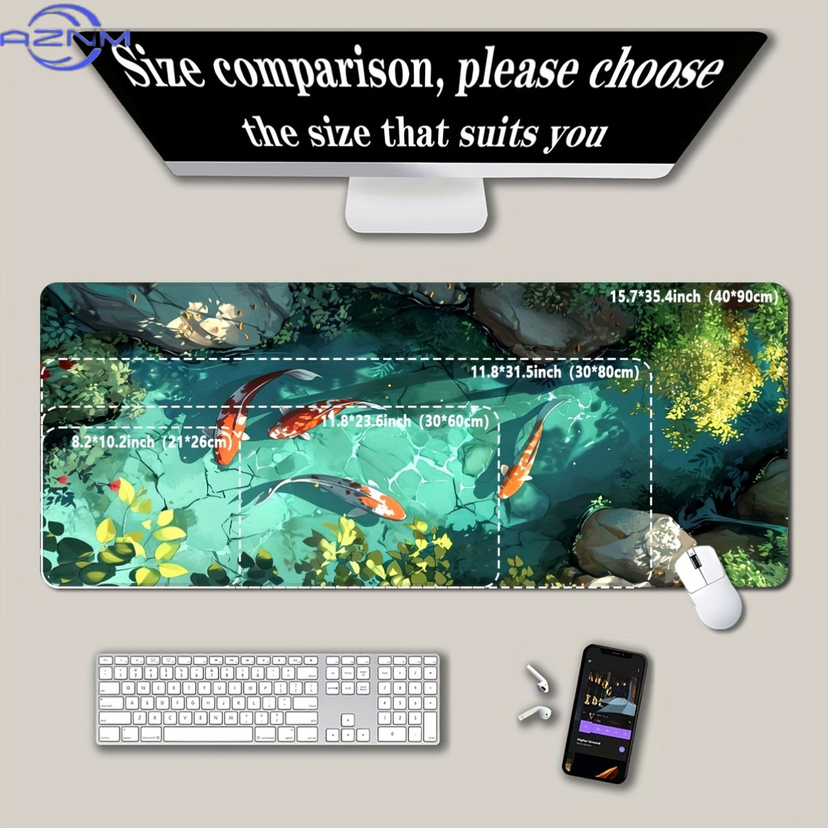 Büyük Koi Balık Oyun Mouse Pad - Gaming Accessories Officeworks incelemesi ve fiyatı