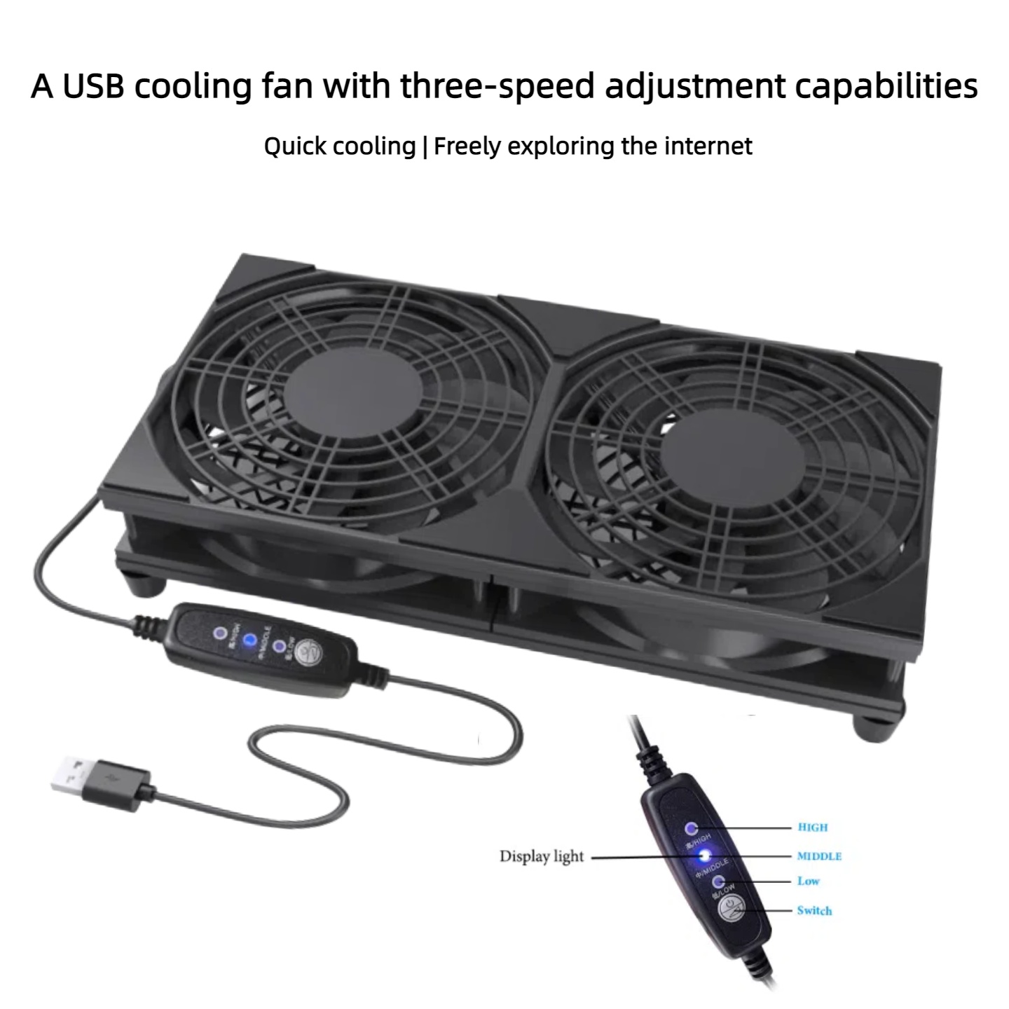 3 Hız Kontrollü Çift USB Soğut - Fan Hub Rgb Controller incelemesi ve fiyatı