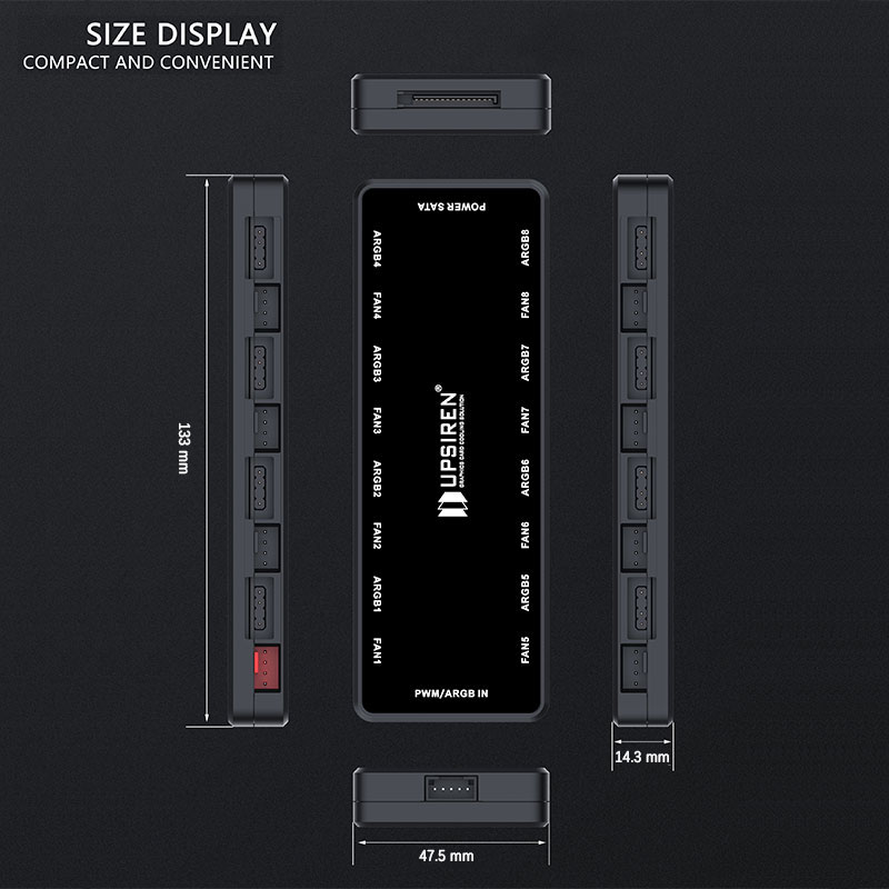 UPSIREN HU-8 şasi Fan Hub,8 ta - Fan Hub Rgb Controller incelemesi ve fiyatı