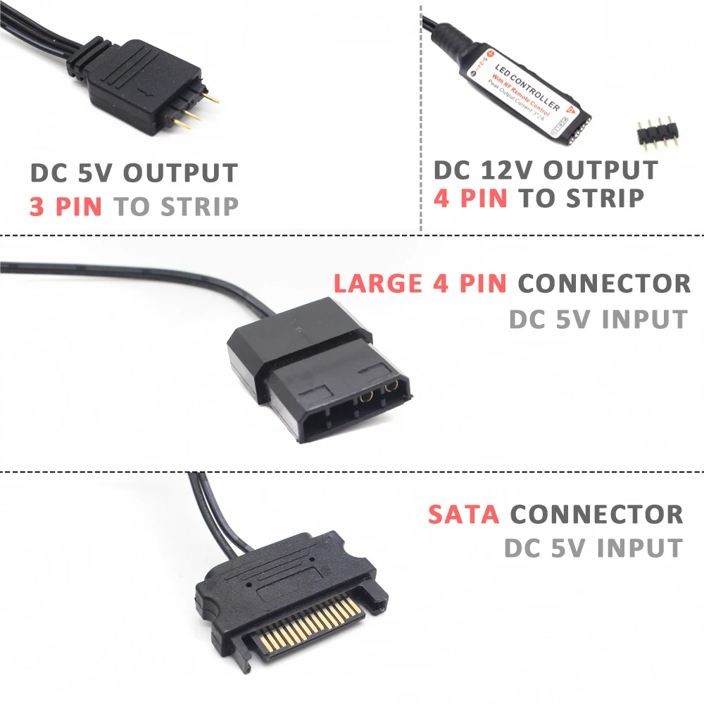 SATA Molex RGB Denetleyici 5V  - Fan Hub Rgb Controller incelemesi ve fiyatı