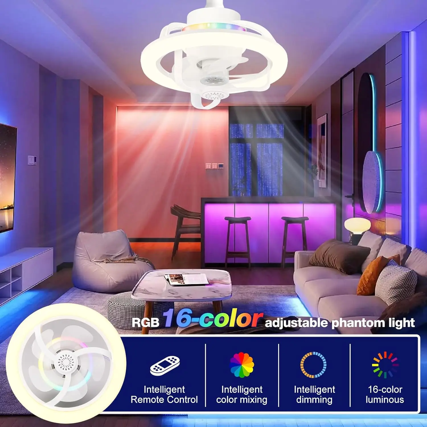 E27 tavan vantilatörü ampulü L - Fan Hub Rgb Controller incelemesi ve fiyatı