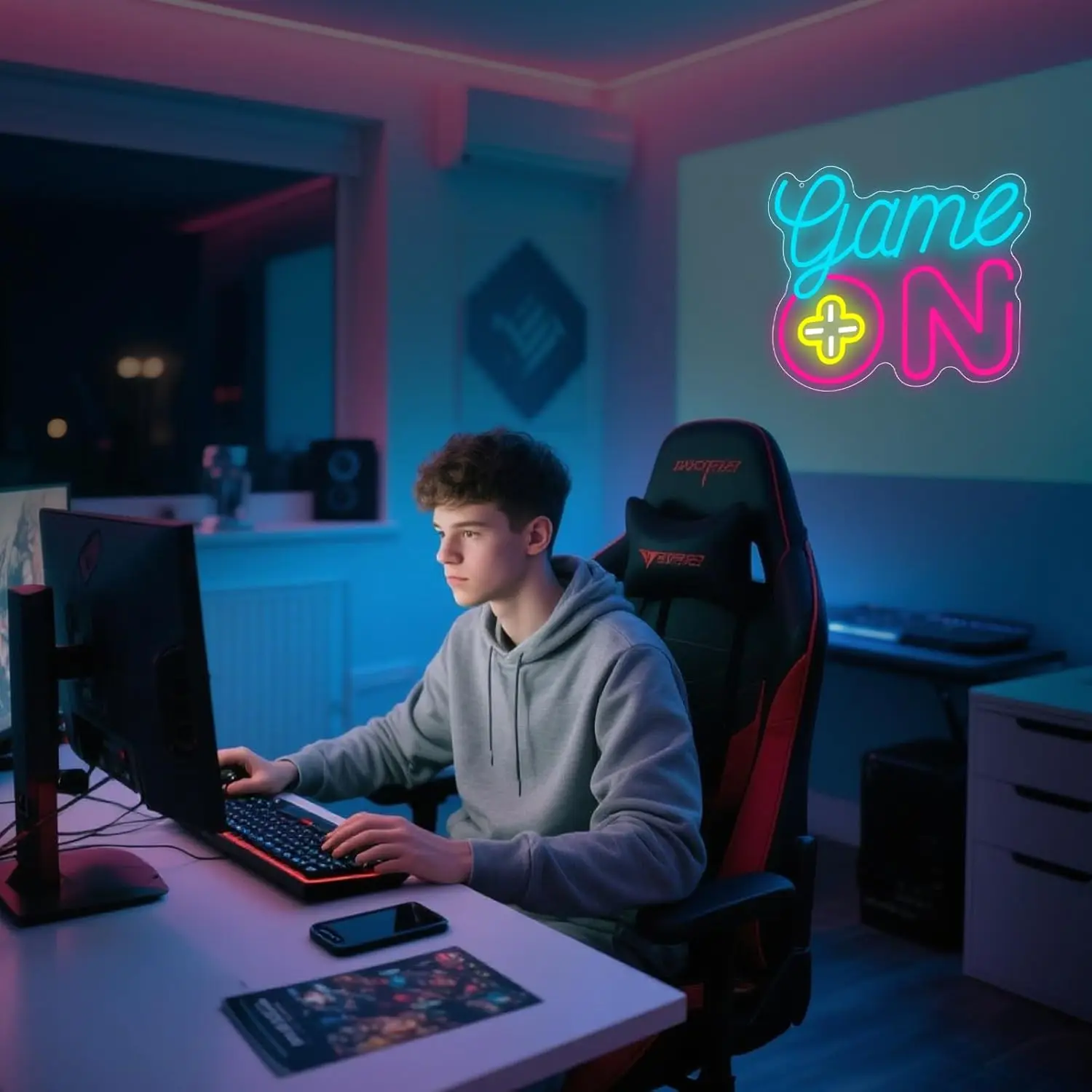 Neon Işıklı Oyun LED Neon Tabe - Gaming Accessories For Kids Room incelemesi ve fiyatı