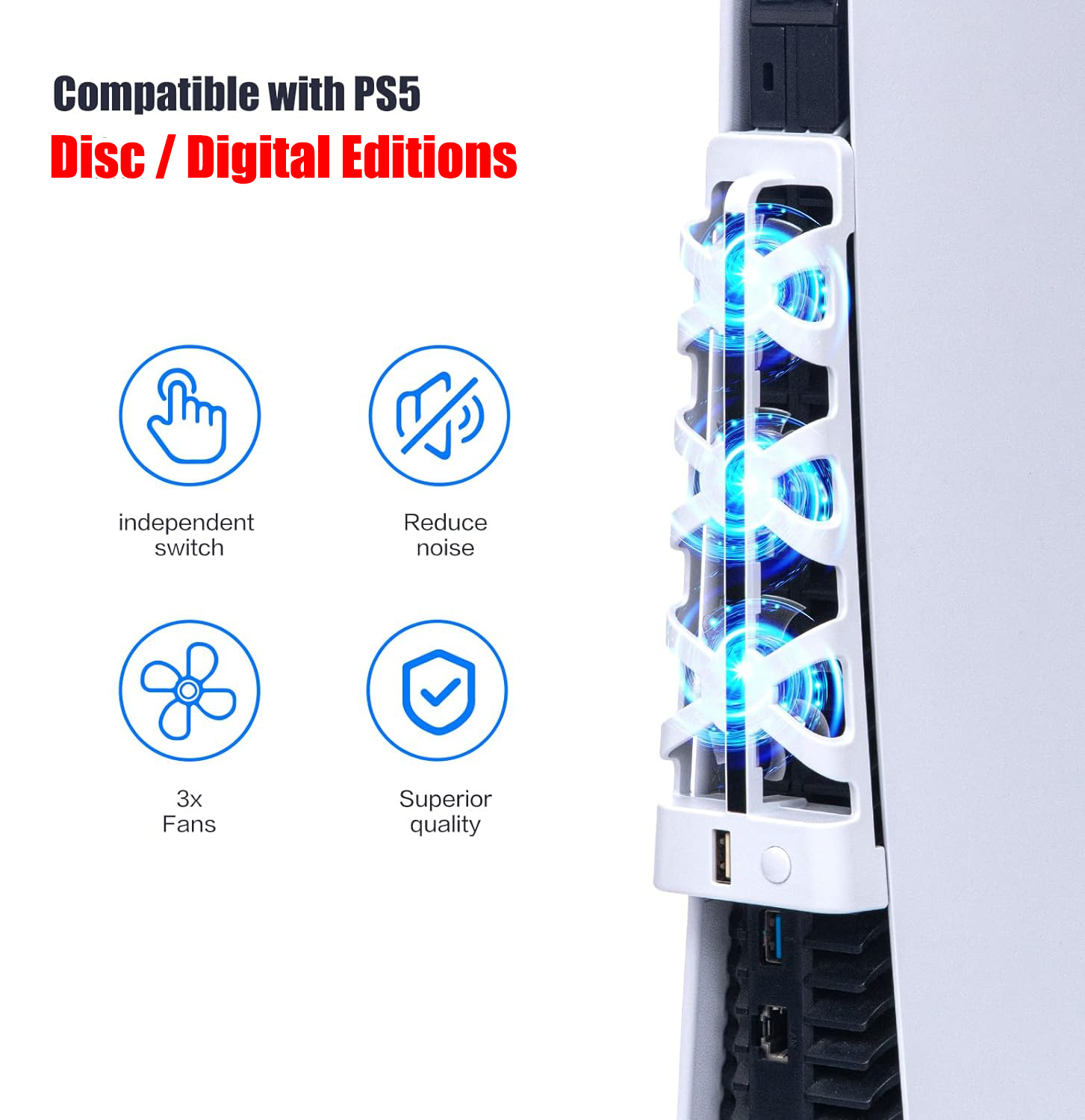 PS5 için LED Işıklı Sessiz Soğ - Gaming Zone Accessories incelemesi ve fiyatı