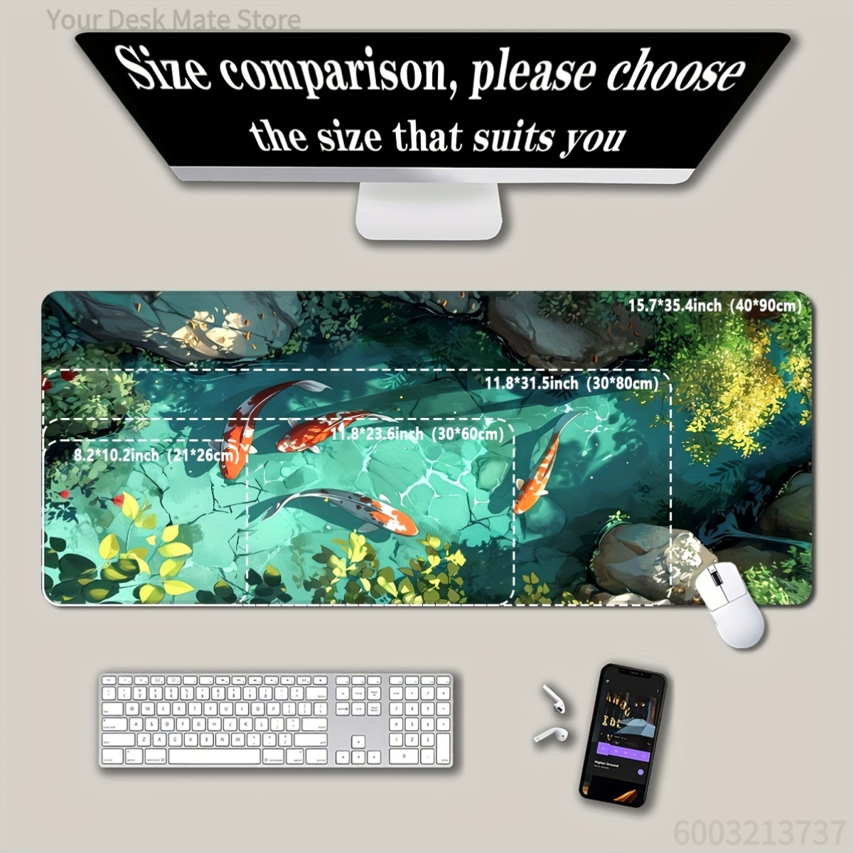 Büyük Koi Balık Oyun Mouse Pad - Gaming Accessories Officeworks incelemesi ve fiyatı
